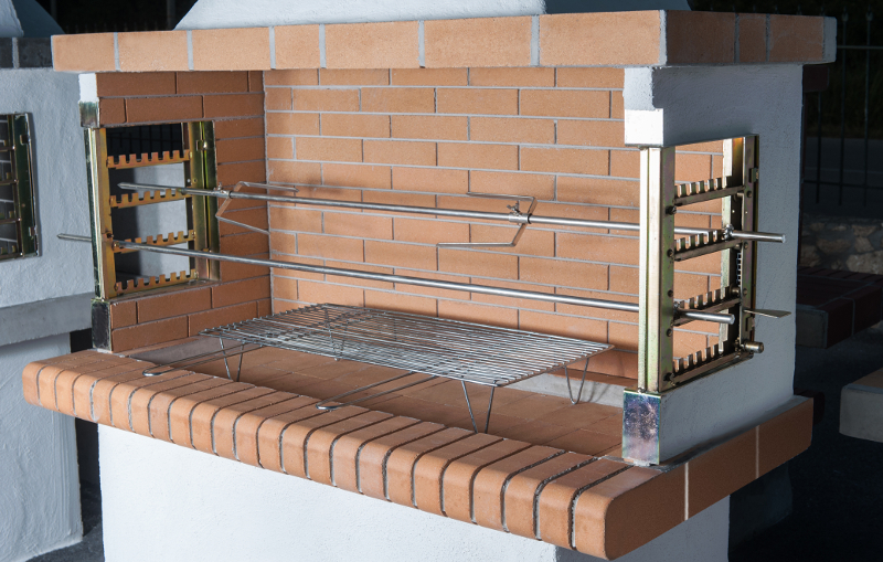 Code 0210 Barbecue garden Gartengrill mit Steinofen und gelbem