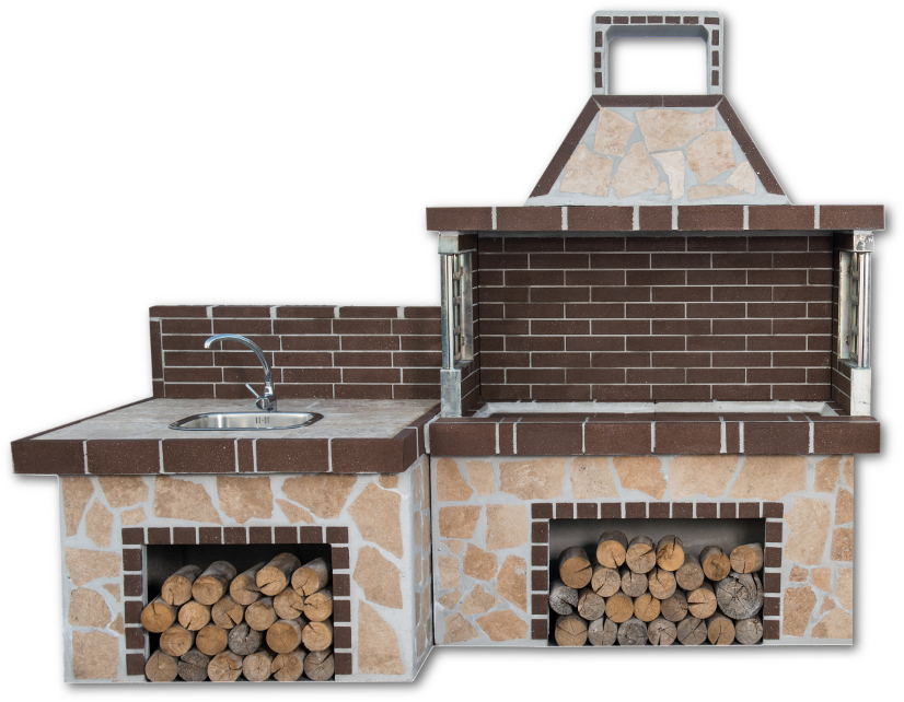 Code 02032 Gartengrill Gartenbarbecue Kombiniert Mit Ablage Bzw